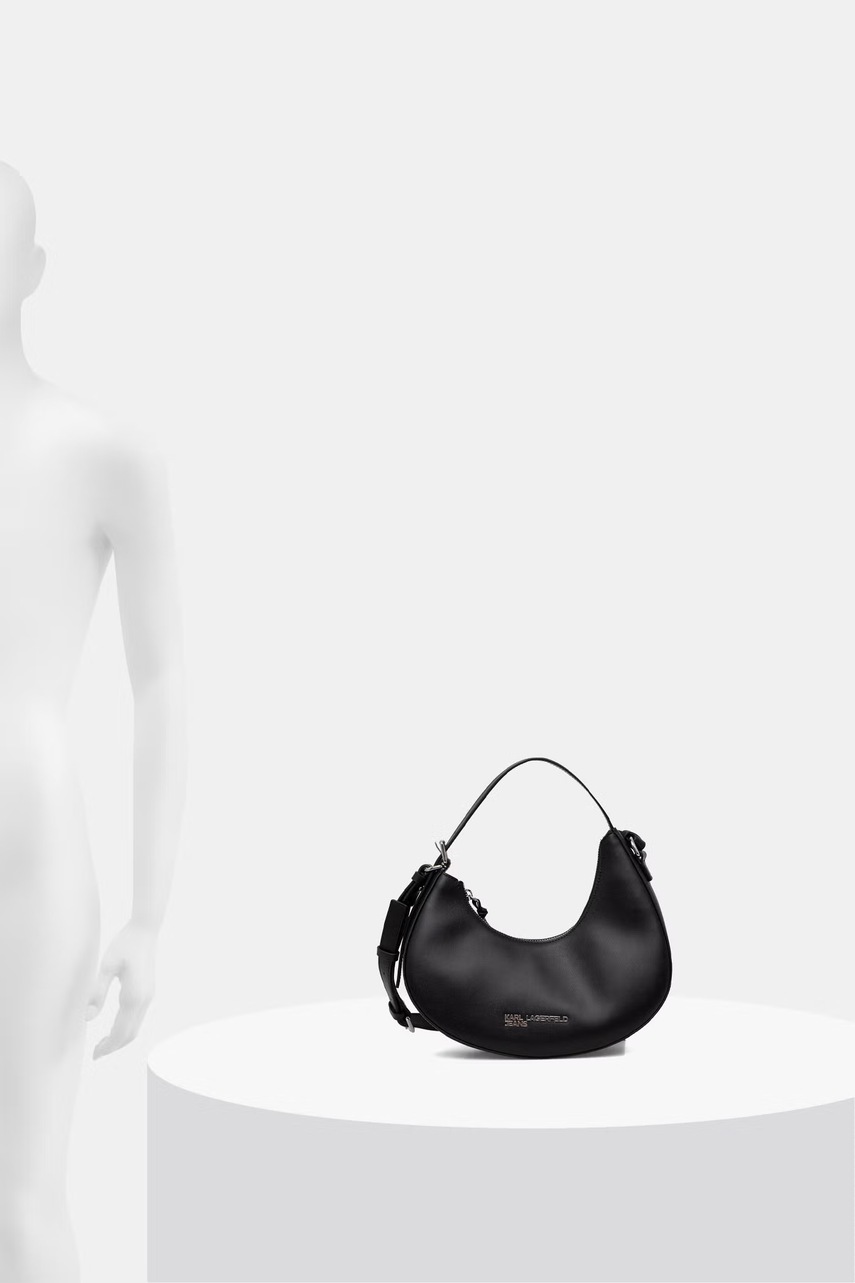 Karl Lagerfeld Jeans hobo kabelka dámská kožená (obrázek 6)