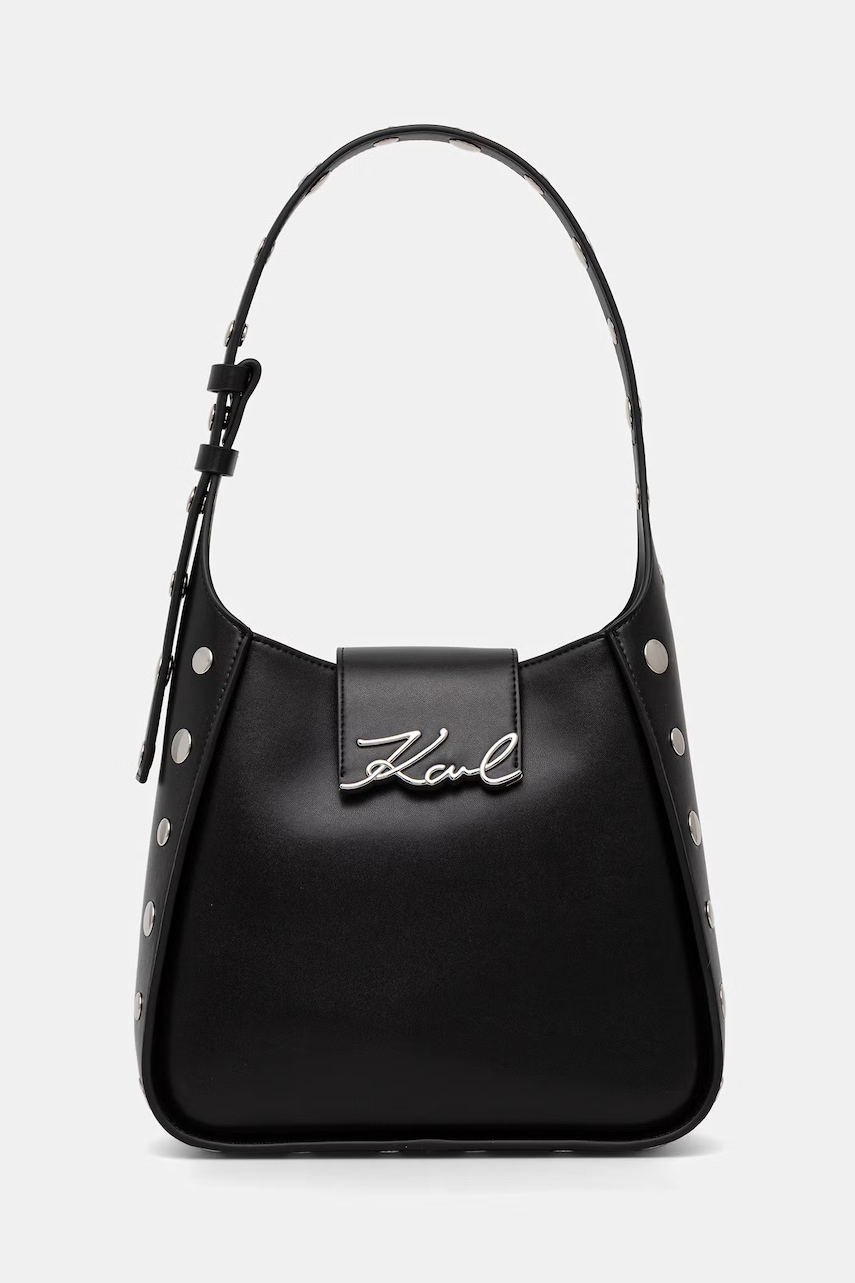 Karl Lagerfeld hobo bag pentru femei din piele K/SIGNATURE