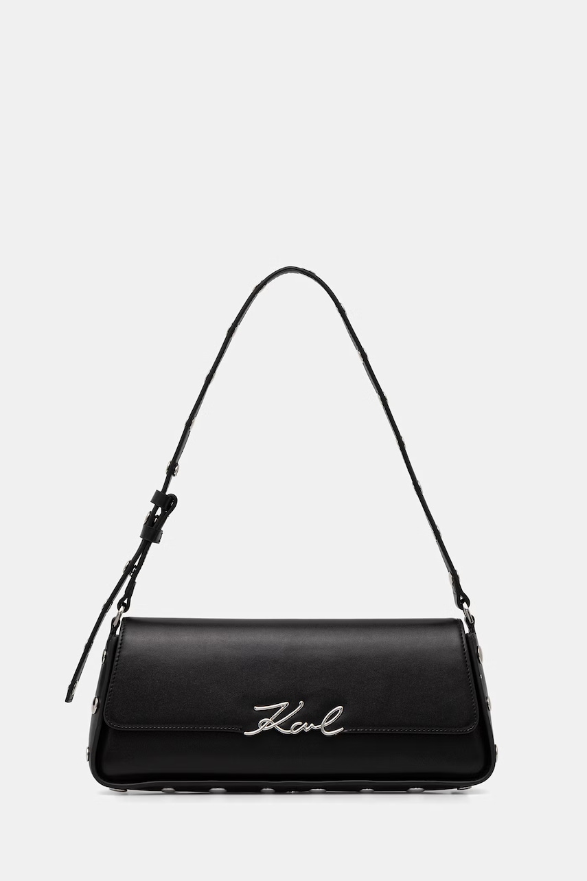 Karl Lagerfeld geantă baguette pentru femei din piele K/SIGNATURE