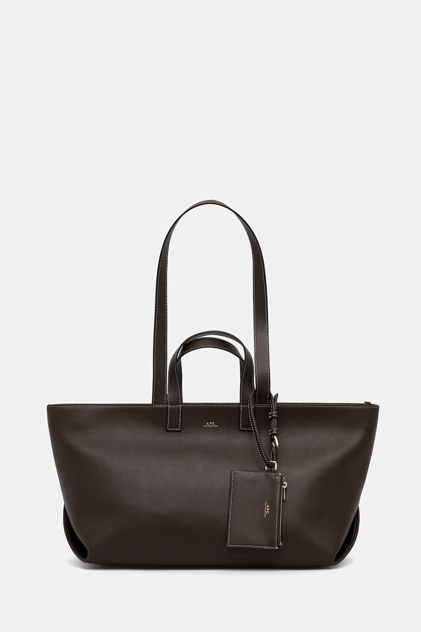 A.P.C. torebka shopper damska skórzana le drummer
