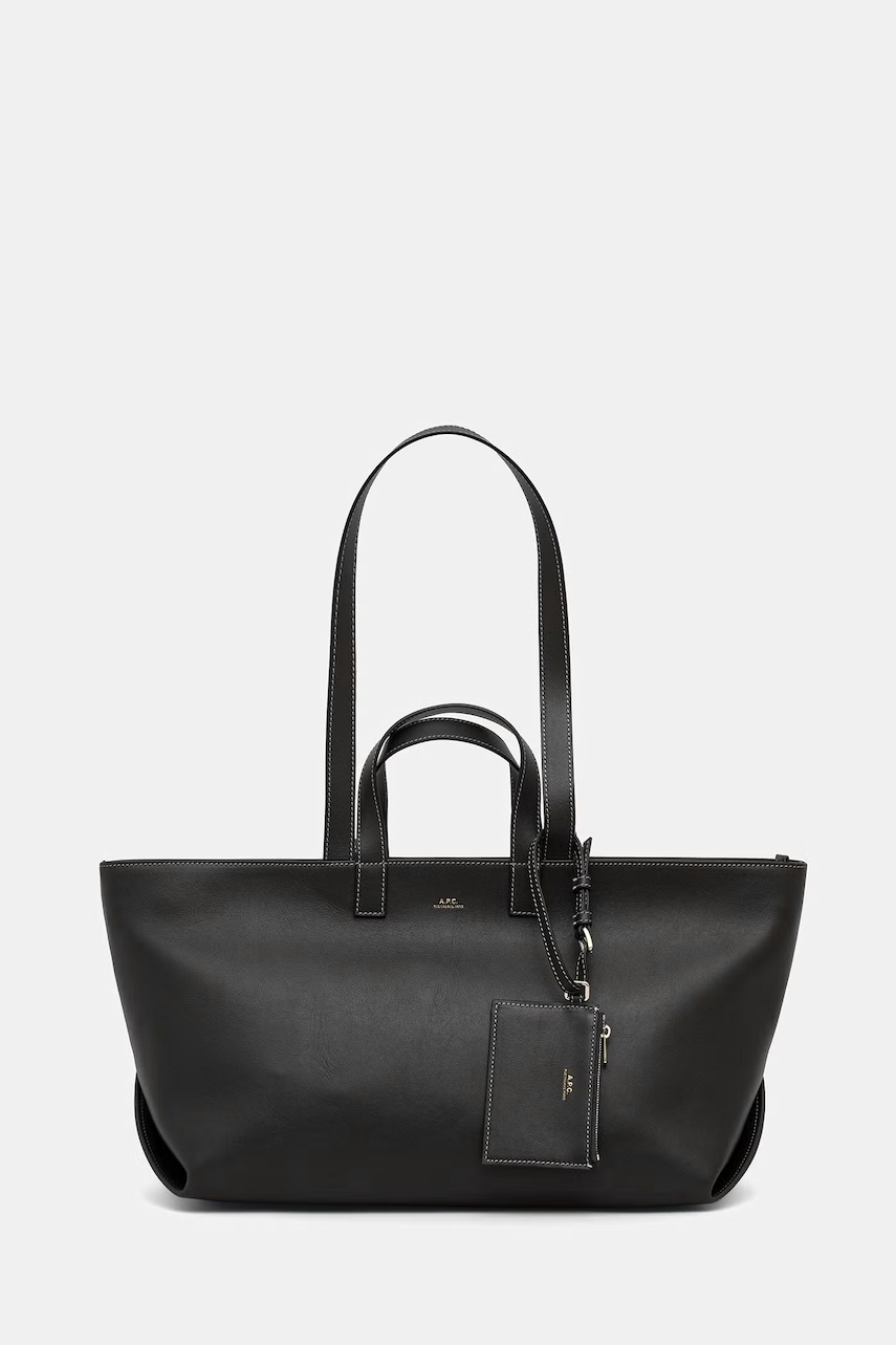 A.P.C. torebka shopper damska skórzana le drummer