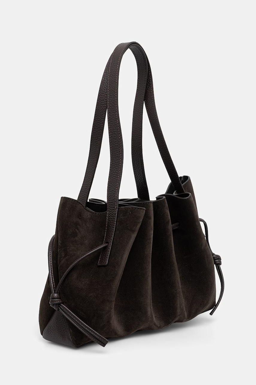 Yuzefi τσάντα hobo γυναικεία δέρμα σουέτ SCALLOP SHOULDER