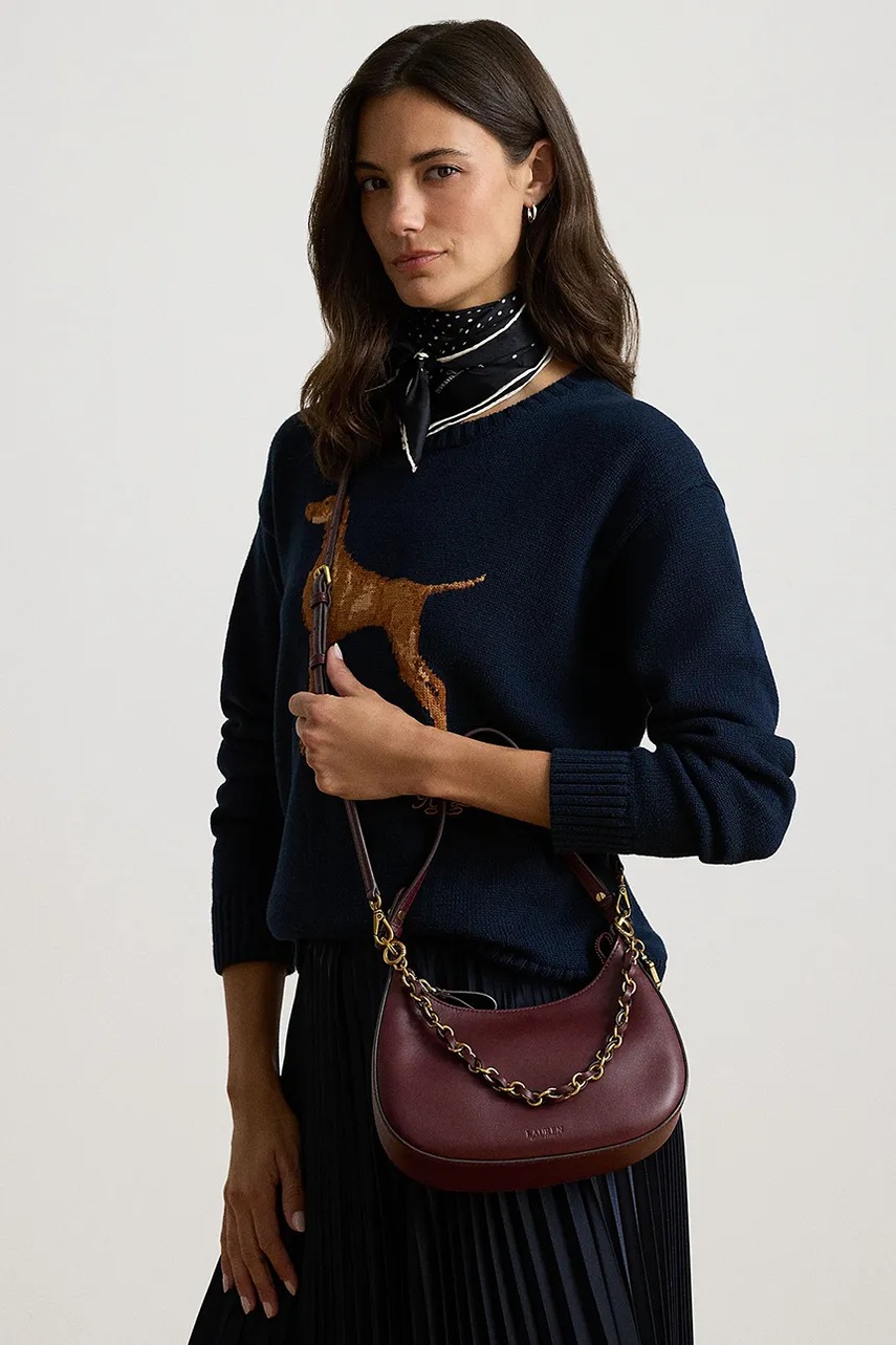 Lauren Ralph Lauren Lauren Ralph Lauren τσάντα hobo γυναικεία δερμάτινη - 7
