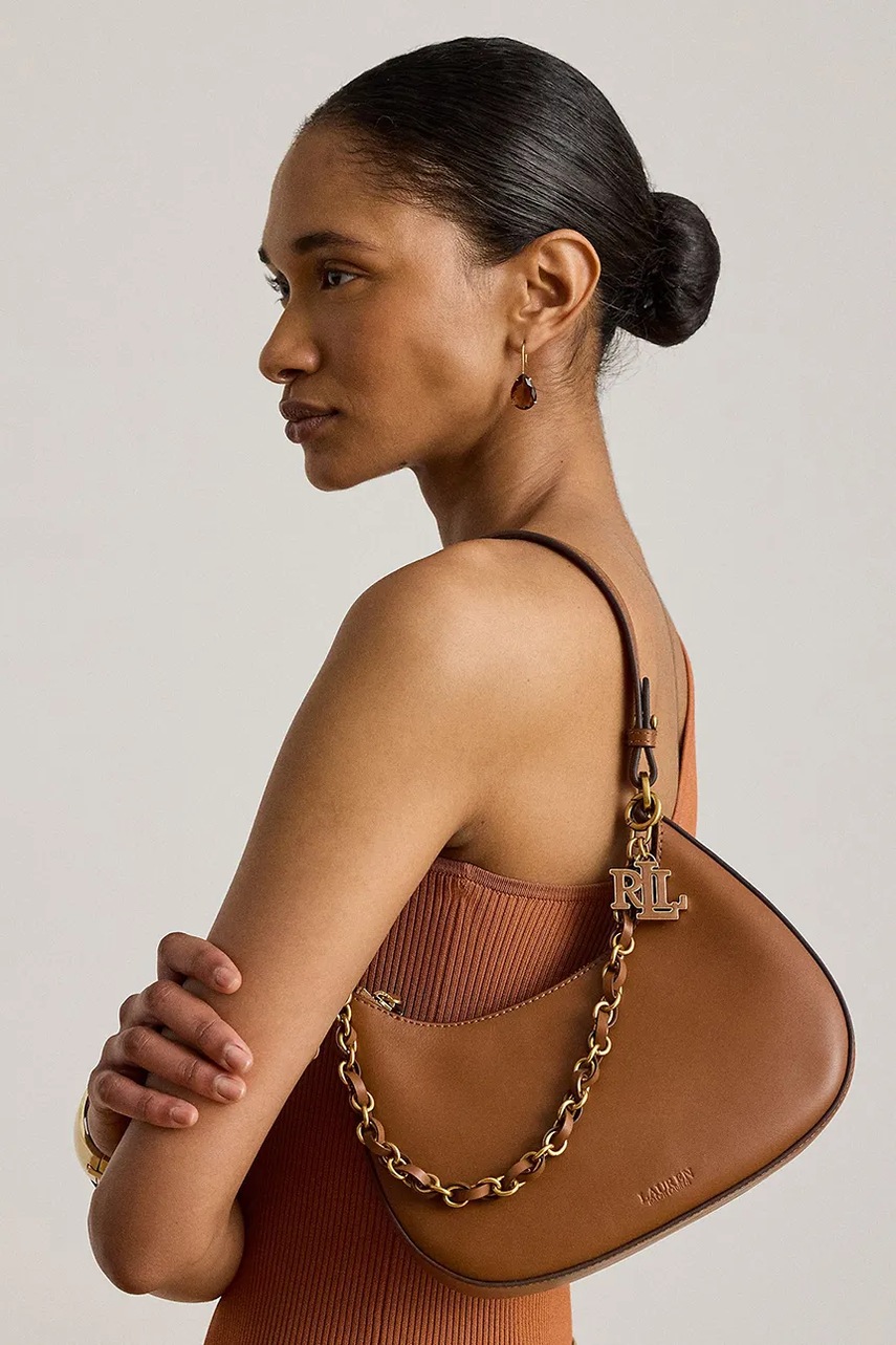 Lauren Ralph Lauren Lauren Ralph Lauren τσάντα hobo γυναικεία δερμάτινη - 7