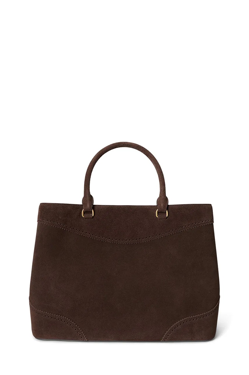 Lauren Ralph Lauren shopper γυναικεία από δέρμα σουέτ