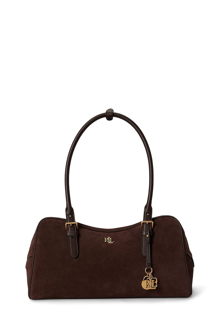 Lauren Ralph Lauren geantă baguette pentru femei din piele întoarsă