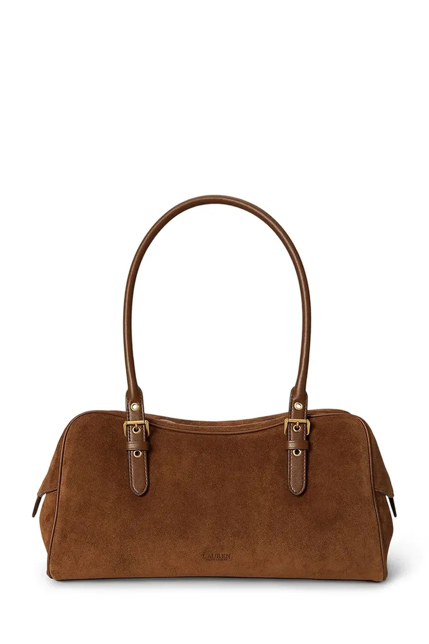 Lauren Ralph Lauren shopper γυναικεία από δέρμα σουέτ