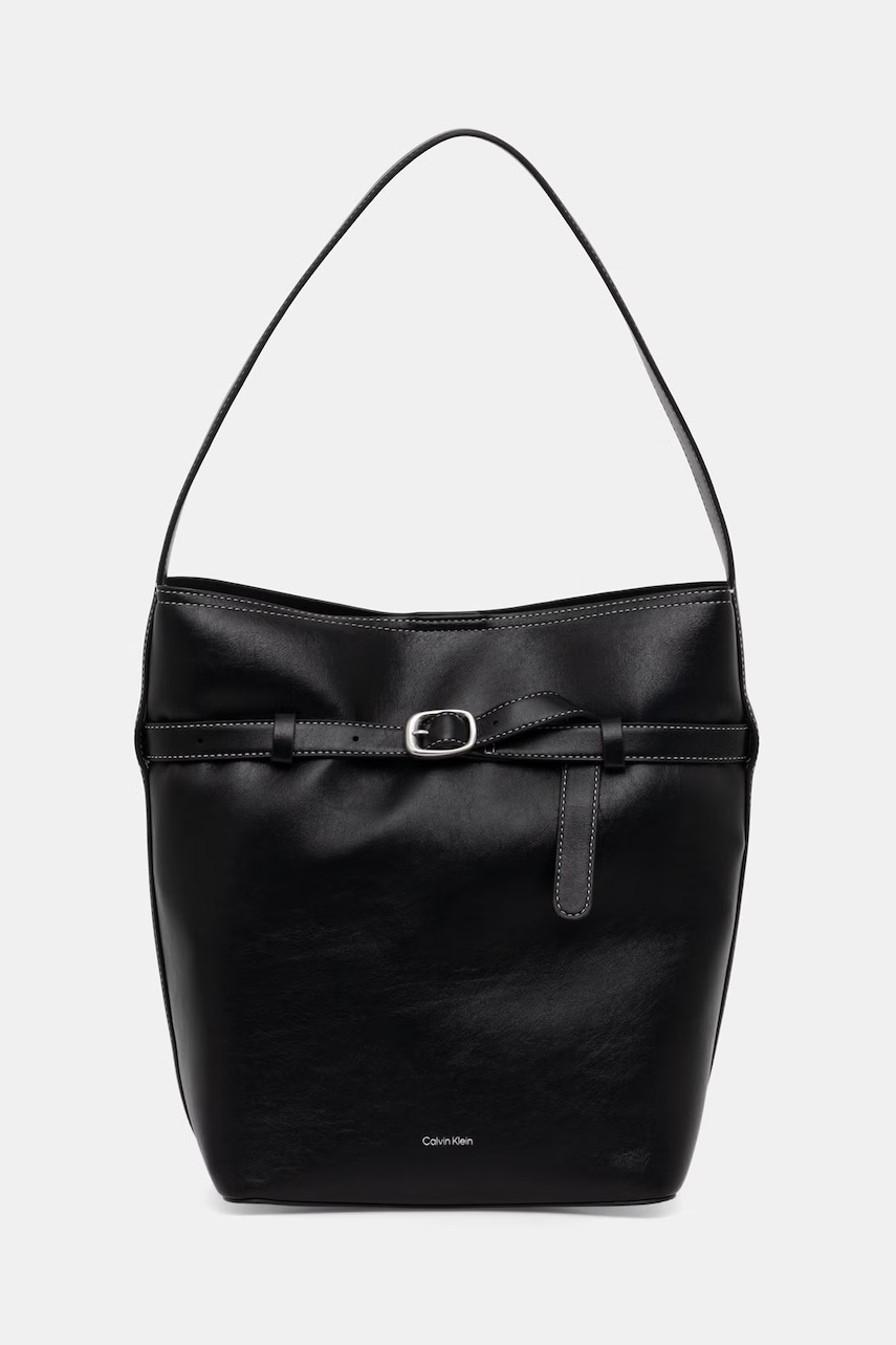 Calvin Klein torebka worek damska z imitacji skóry