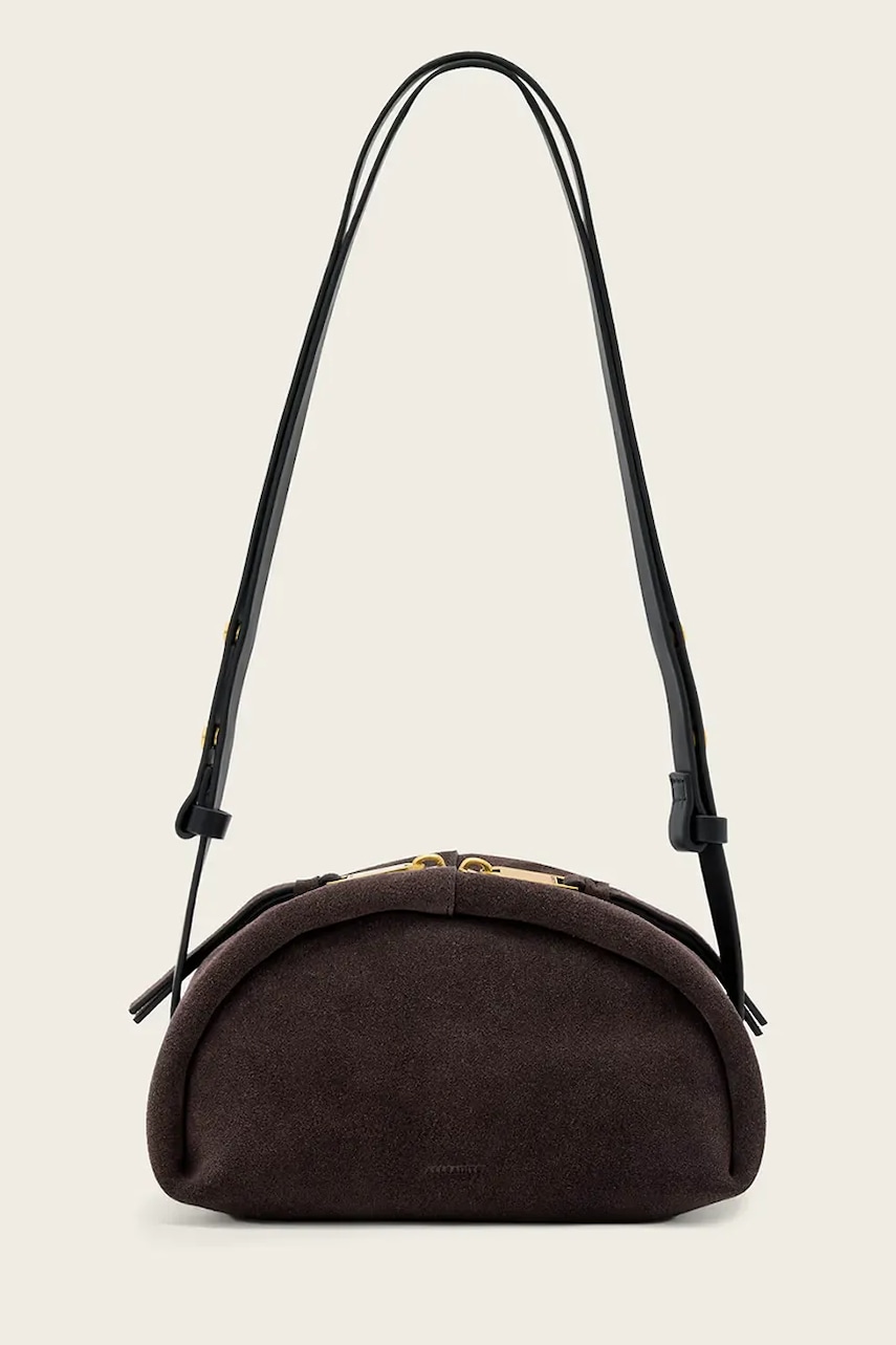 AllSaints geantă crossbody pentru femei, din piele întoarsă ROSALIE