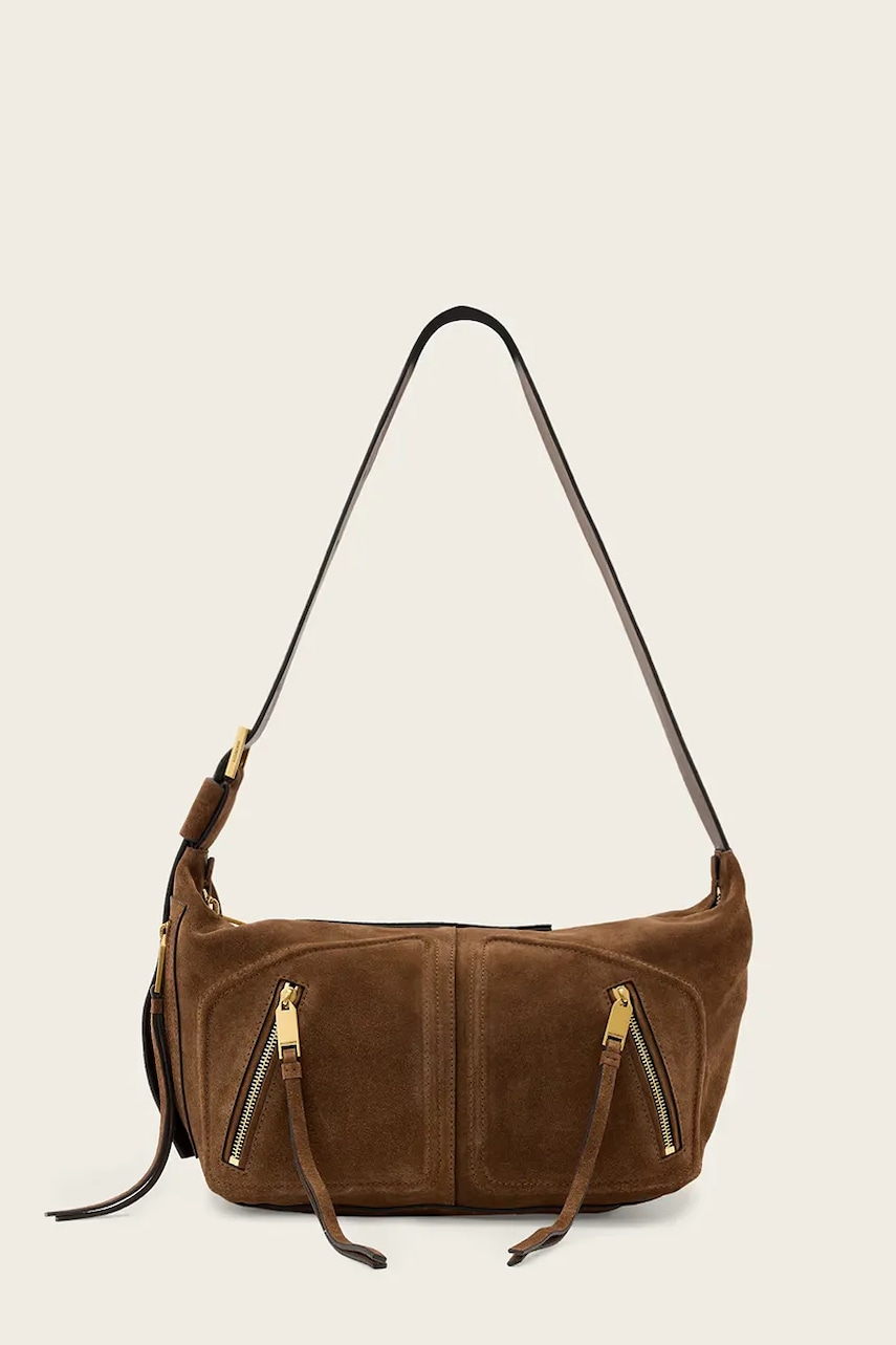AllSaints hobo bag pentru femei, din piele întoarsă JEAN