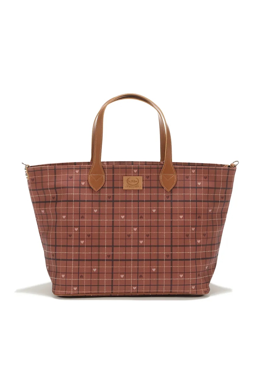 La Millou shopper torba MOO MEADOW PLAID