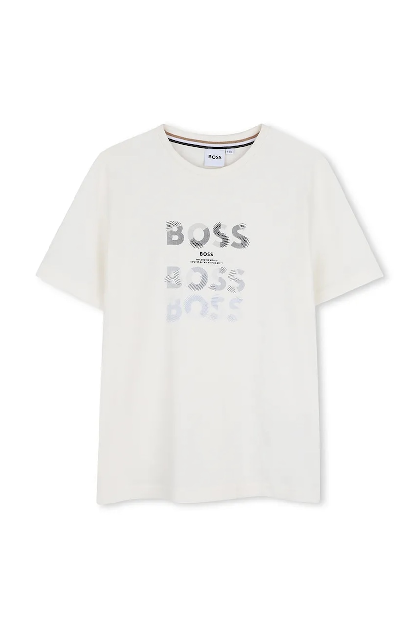 BOSS  tričko detské bavlnené s elastanom