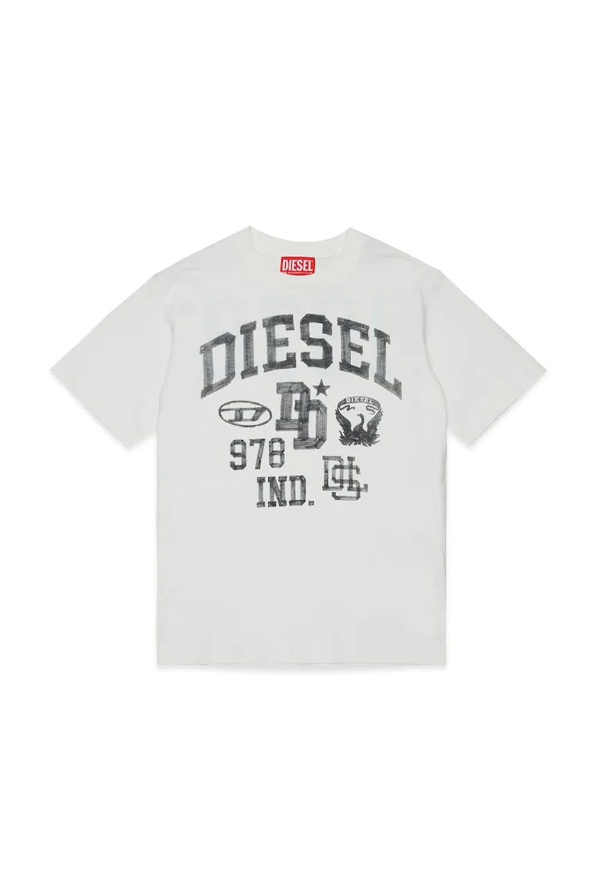 Diesel majica za djecu od pamuka TBAND OVER T-SHIRT