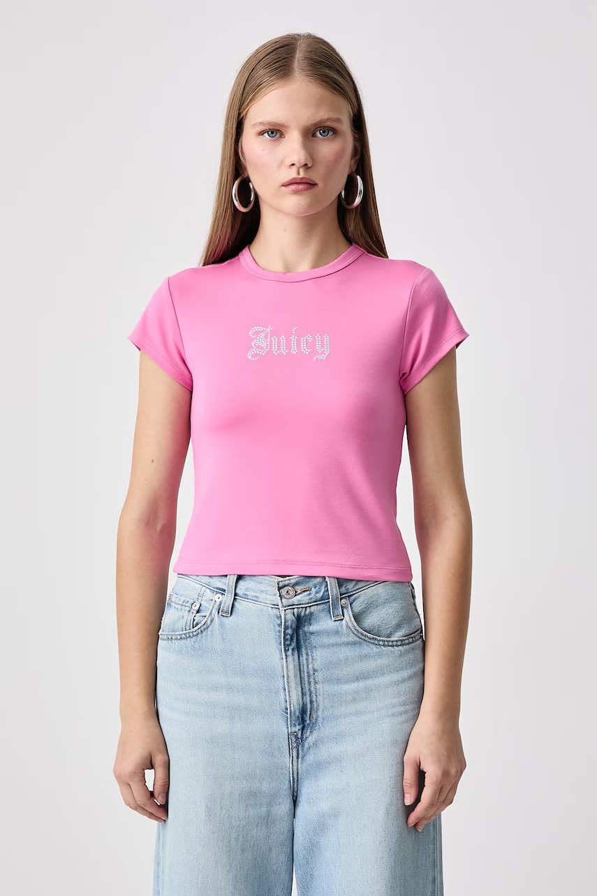 Juicy Couture  tričko dámske s viskózou OLD GOTHIC JUICY BABY