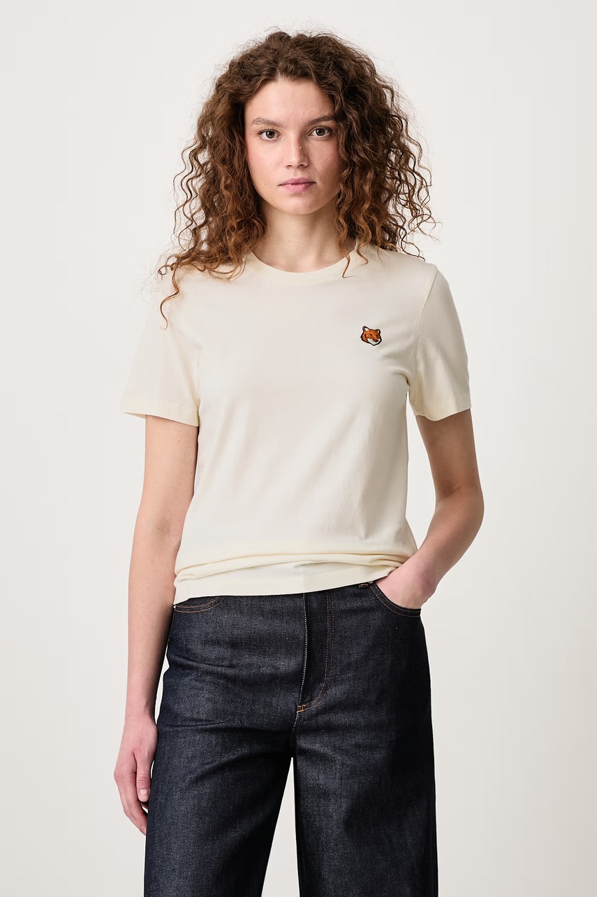 Maison Kitsuné  Fox Head T-shirt bawełniany damski