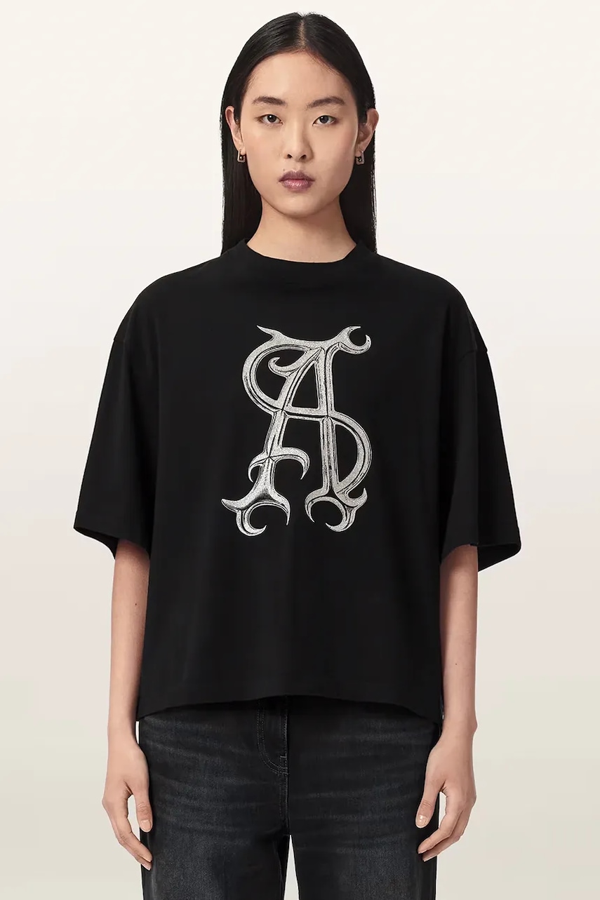 AllSaints  tricou oversized pentru femei din bumbac REFLEX AMELIE TEE
