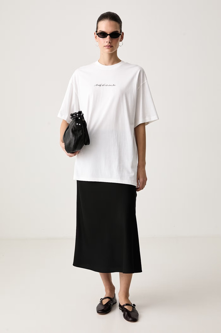 HUGO Blue  тениска дамска от памук Oversized Tee_B_18