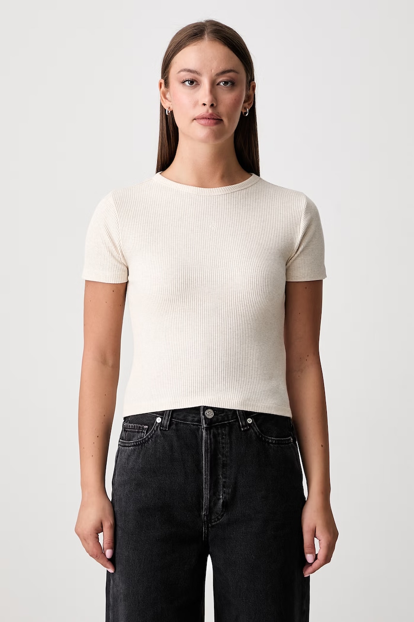 Scotch & Soda crop top damski bawełniany z elastanem