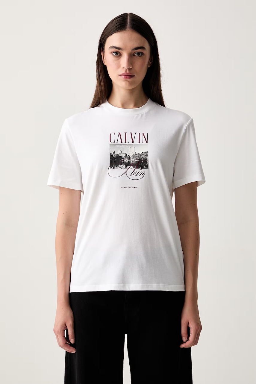 Calvin Klein Jeans majica ženska pamučna