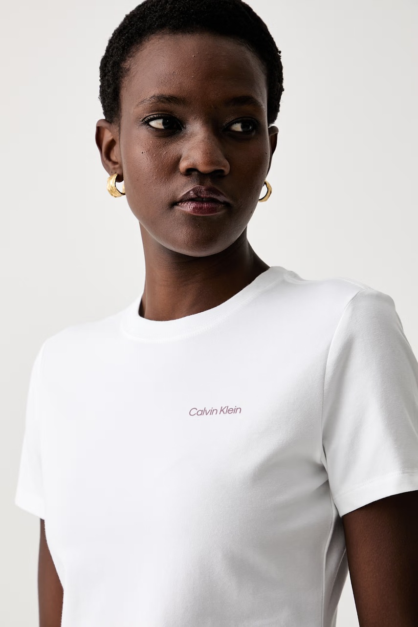 Calvin Klein tričko dámské bavlněné s elastanem (obrázek 4)