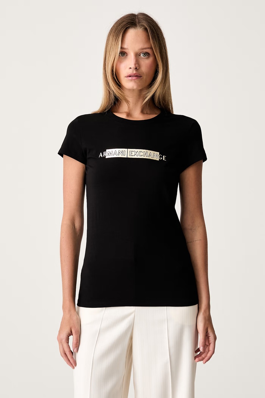 Armani Exchange tricou pentru femei din bumbac cu elastan