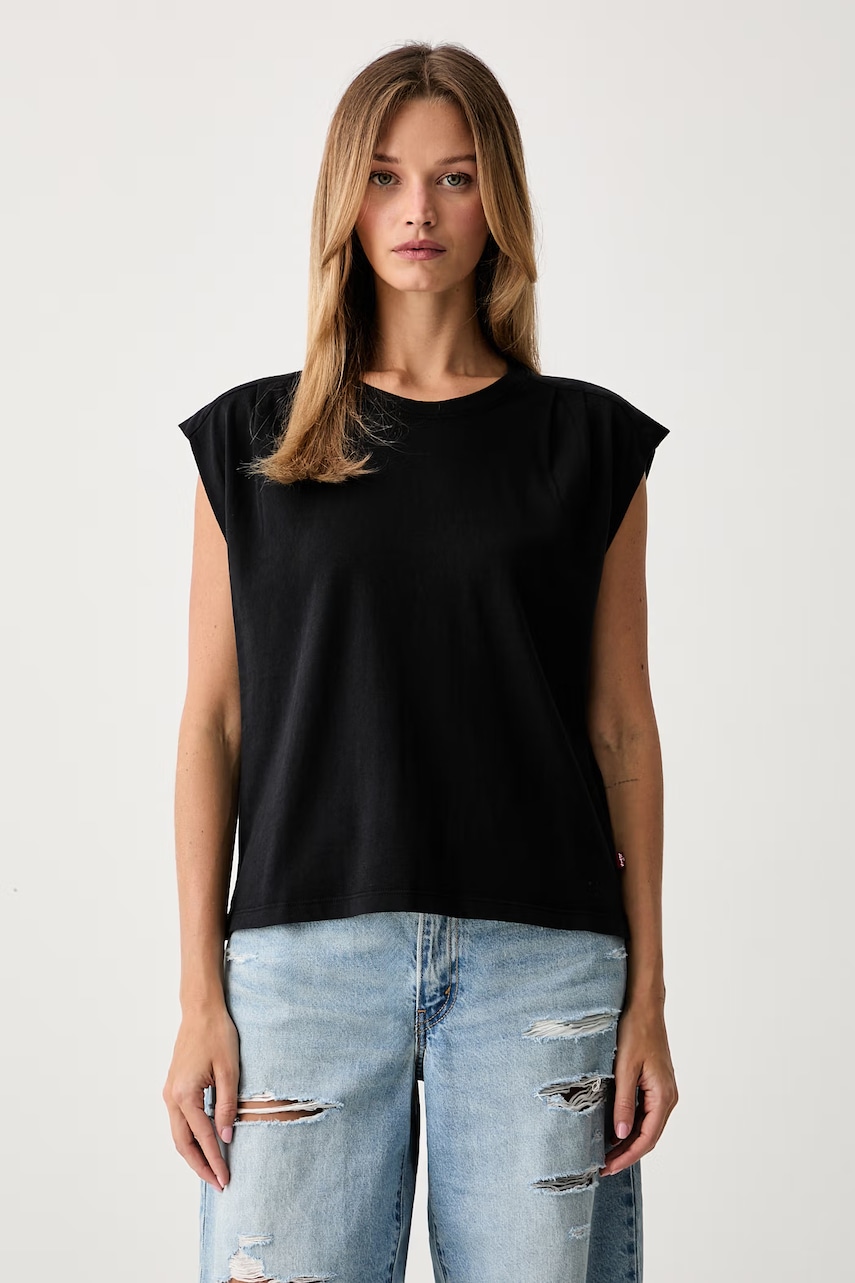 Levi's top damski bawełniany PLEATED MUSCLE TANK