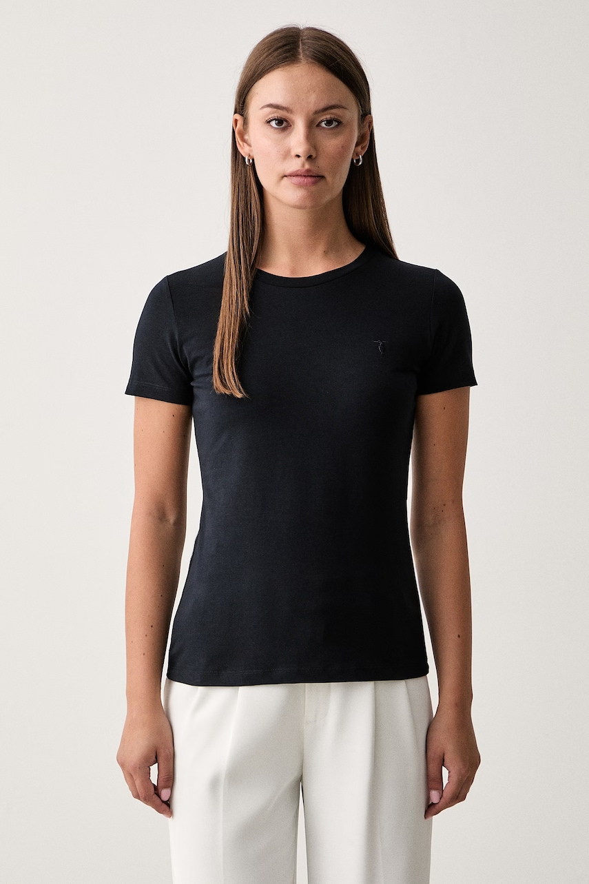 Trussardi T-shirt damski z bawełną
