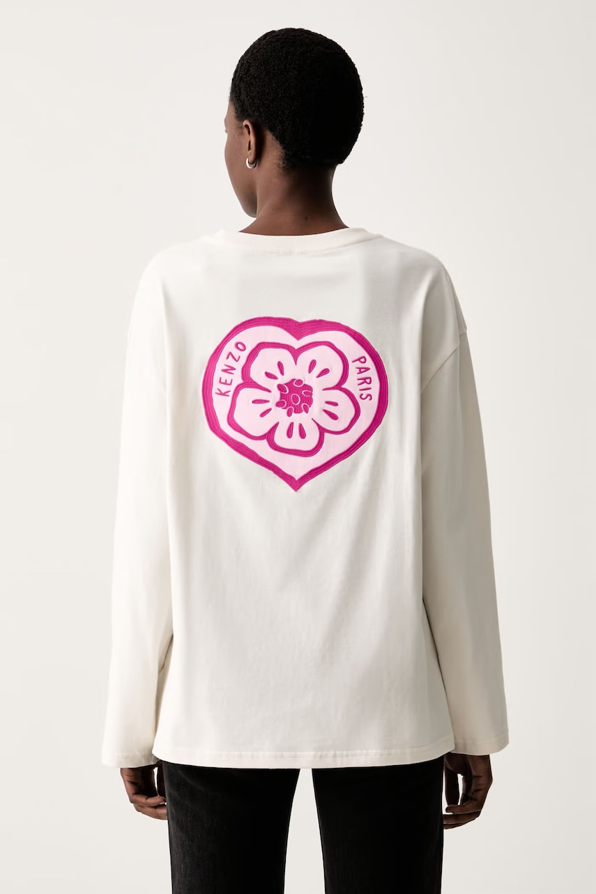 Kenzo μακρυμάνικο γυναικείο βαμβακερό Boke Heart