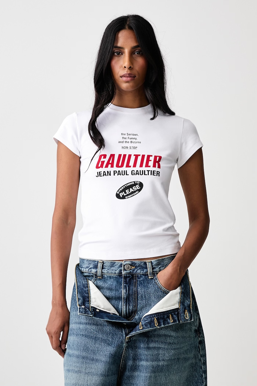 Jean Paul GAULTIER  Gaultier Logo T-shirt damski z bawełną