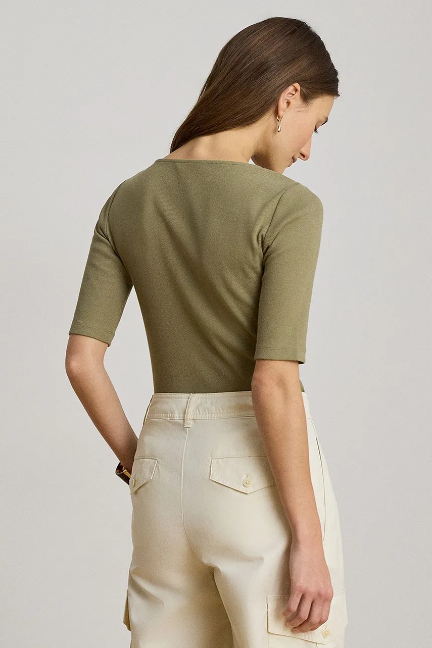 Lauren Ralph Lauren t-shirt γυναικείο βαμβακερό με ελαστάν