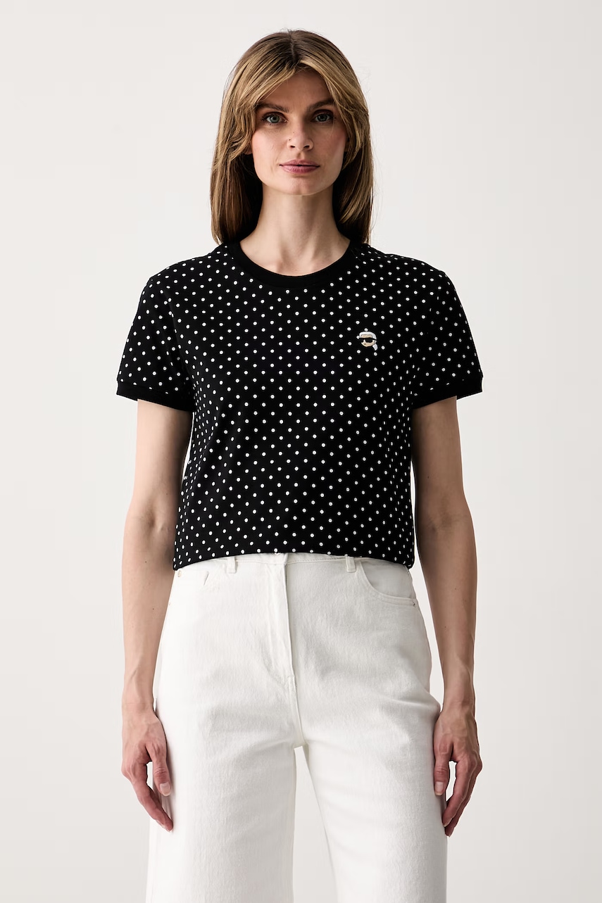 Karl Lagerfeld t-shirt γυναικείο βαμβακερό IKON