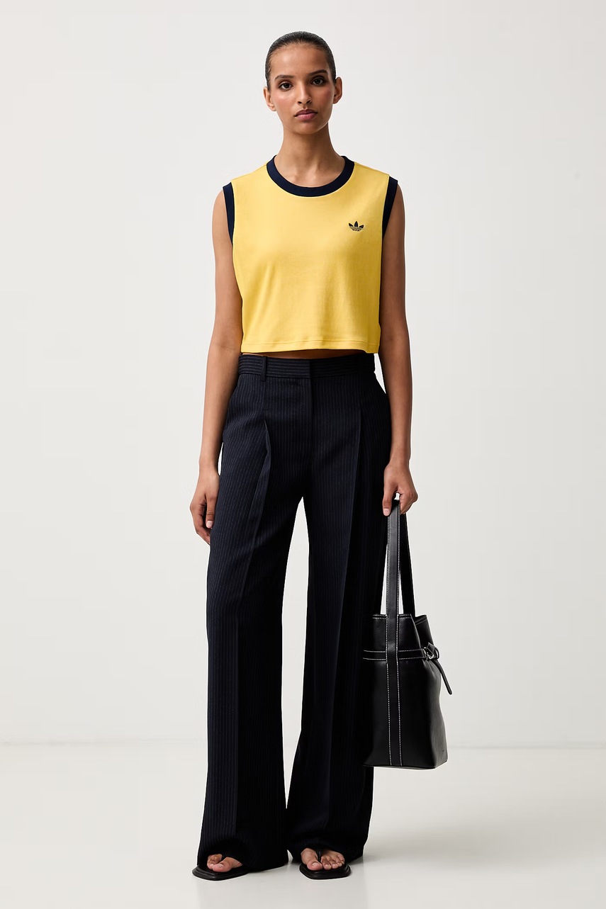 adidas Originals crop top γυναικείο με βαμβάκι Heather