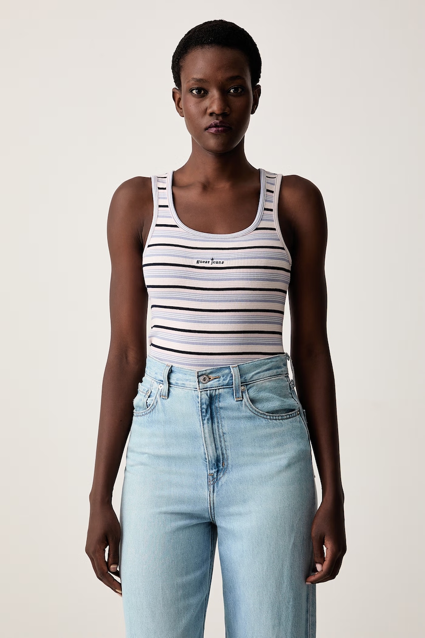 Guess Jeans top damski bawełniany z elastanem