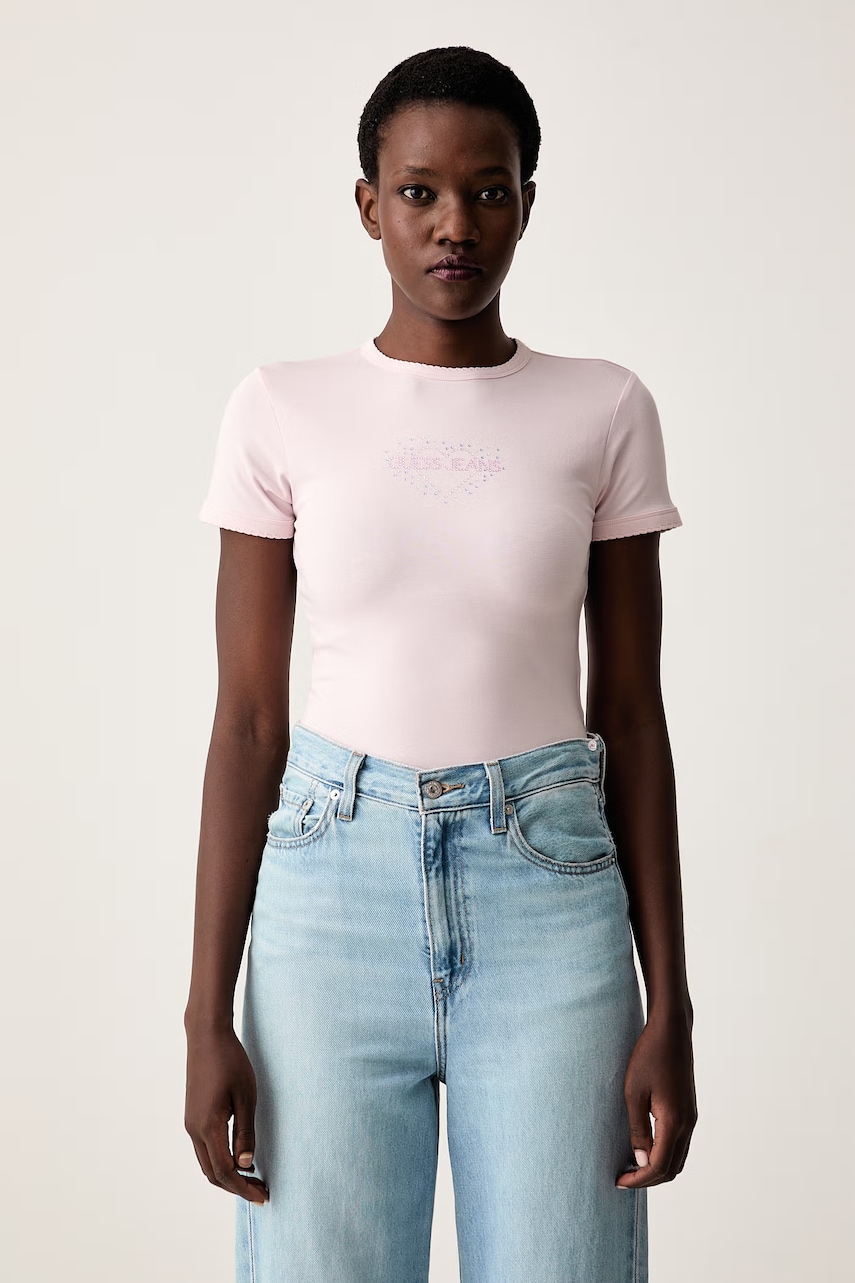 Guess Jeans T-shirt damski z bawełną