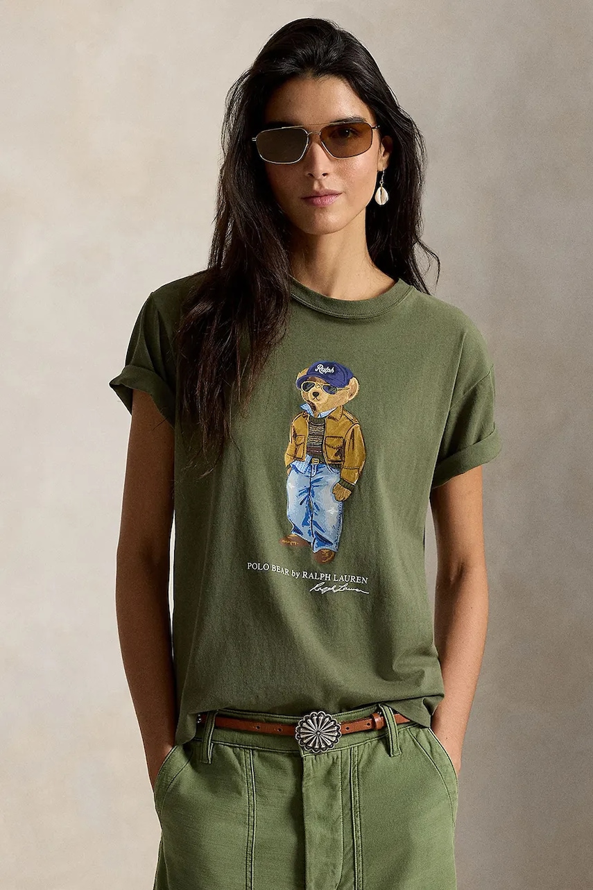 Polo Ralph Lauren t-shirt cotton Women's green 211B17806