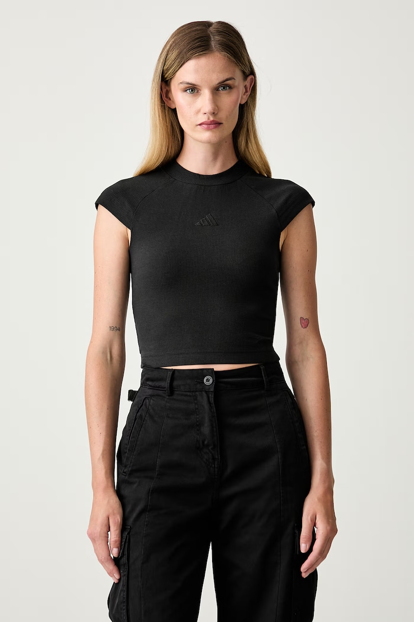 adidas crop top za žene s pamukom