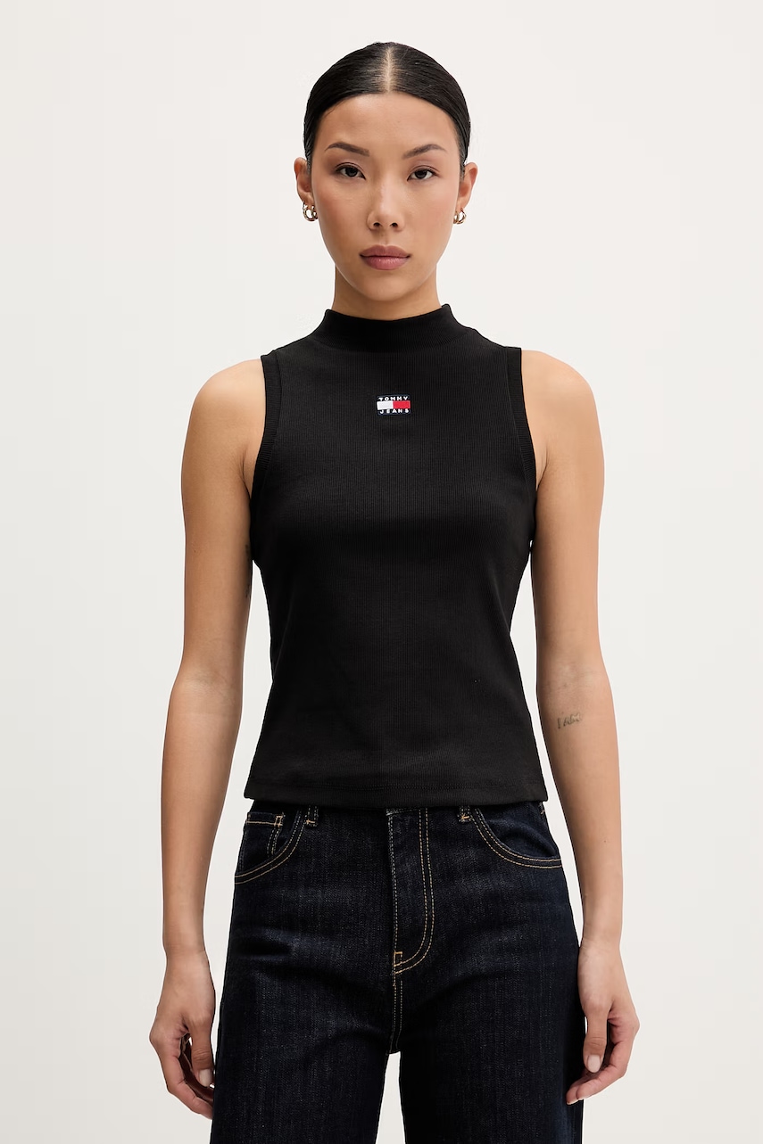 Tommy Jeans top damski bawełniany z elastanem