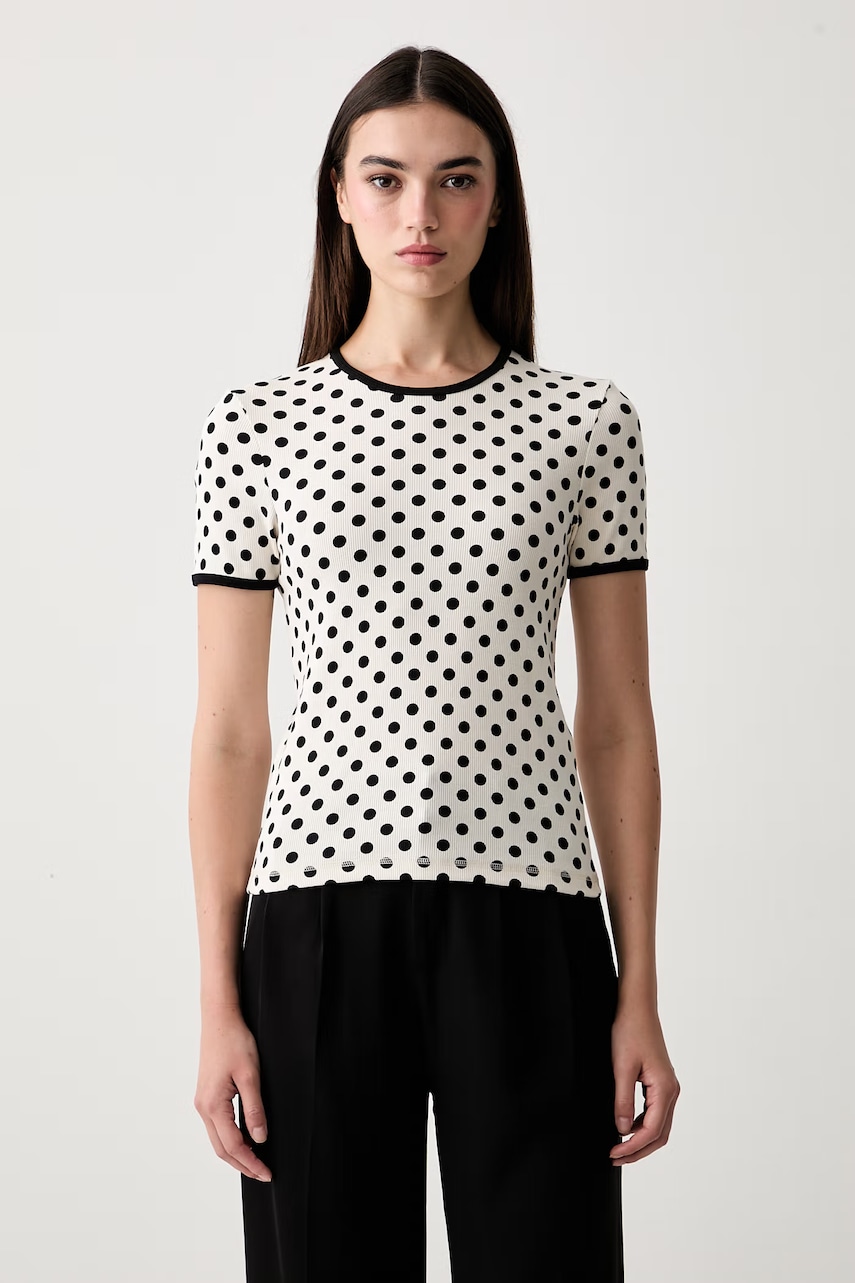 Marimekko T-shirt damski bawełniany z elastanem