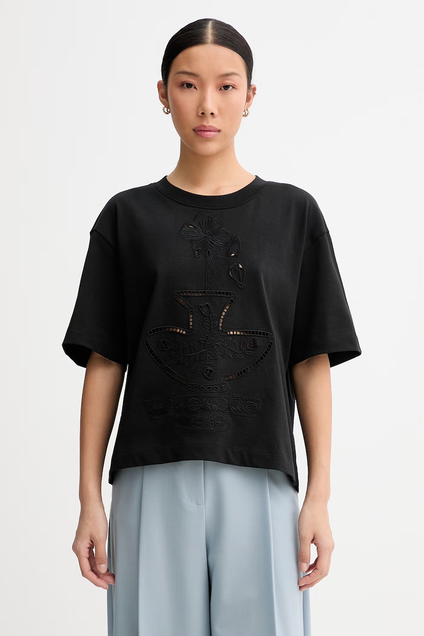 MUNTHE t-shirt γυναικείο βαμβακερό NELLAMY