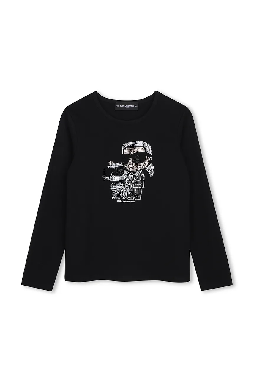 Karl Lagerfeld longsleeve pentru copii cu bumbac