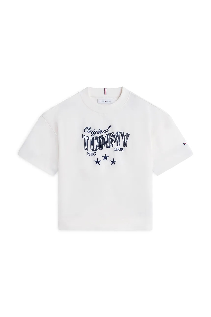 Tommy Hilfiger  уголемена тениска за деца от памук с еластан
