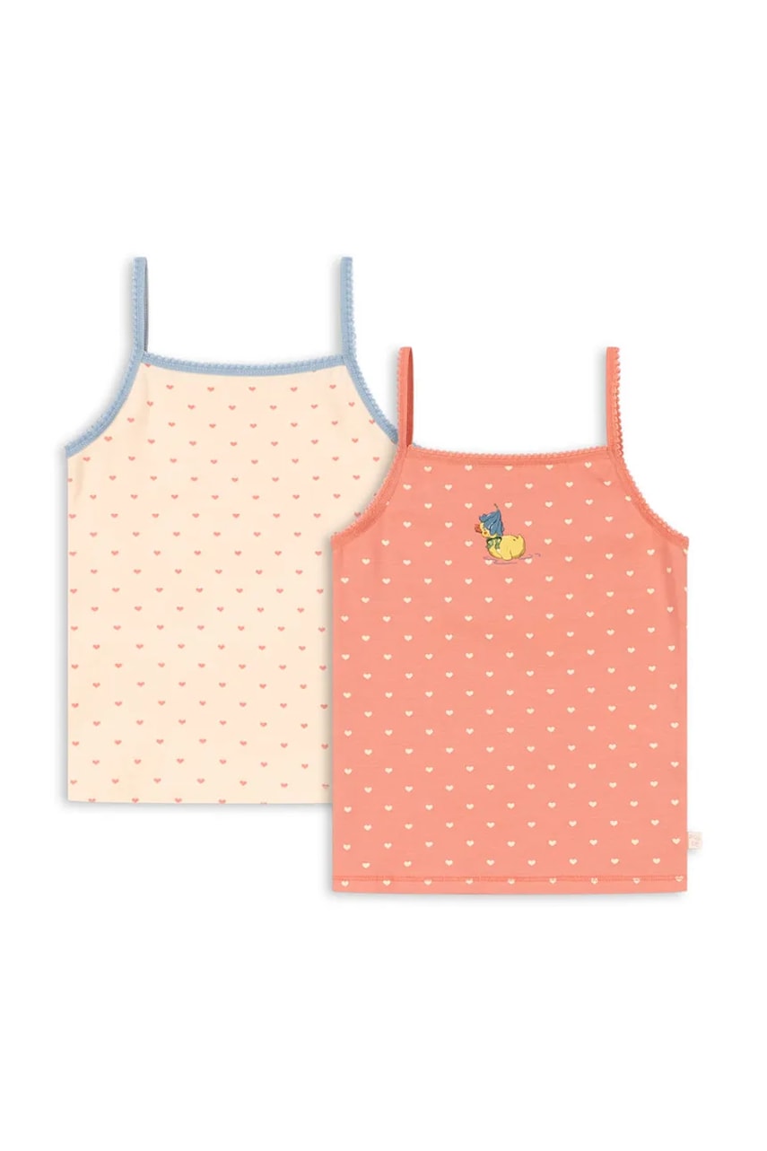 Konges Sløjd top za djecu od pamuka s elastanom BASIC 2 PACK STRAP TOP GOTS 2-pack