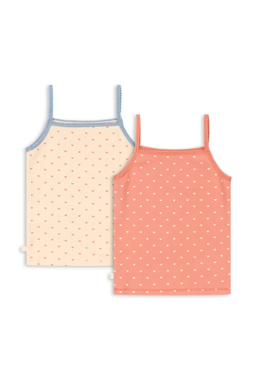 Konges Sløjd top dětský bavlněný s elastanem BASIC 2 PACK STRAP TOP GOTS 2-pack (obrázek 2)