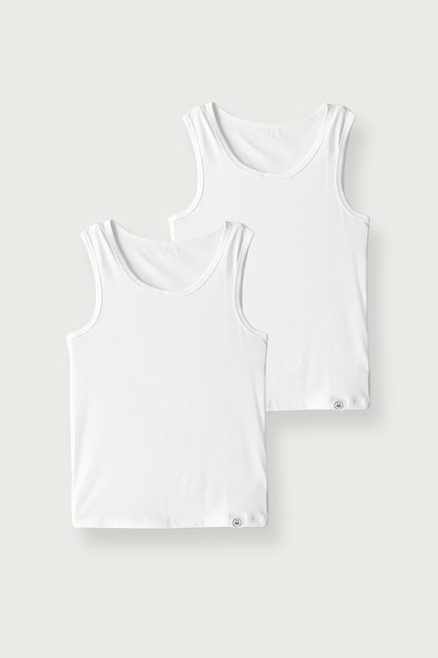 United Colors of Benetton  top detský bavlnený s elastanom 2-pak