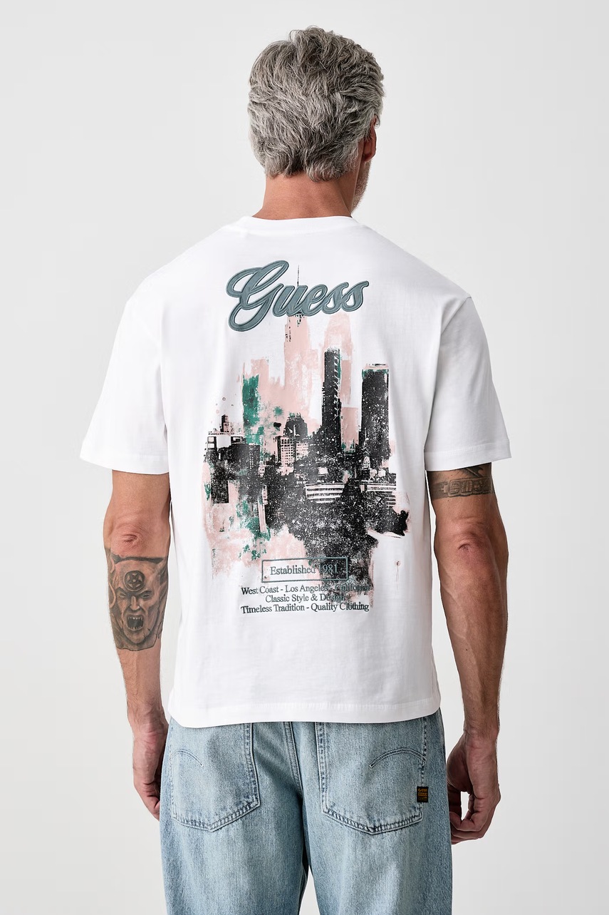 Guess  oversize tričko pánske bavlnené