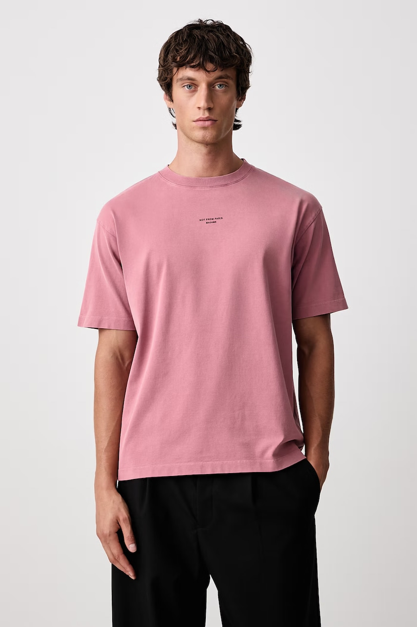 Drôle de Monsieur  oversize tričko pánske bavlnené Classic Slogan