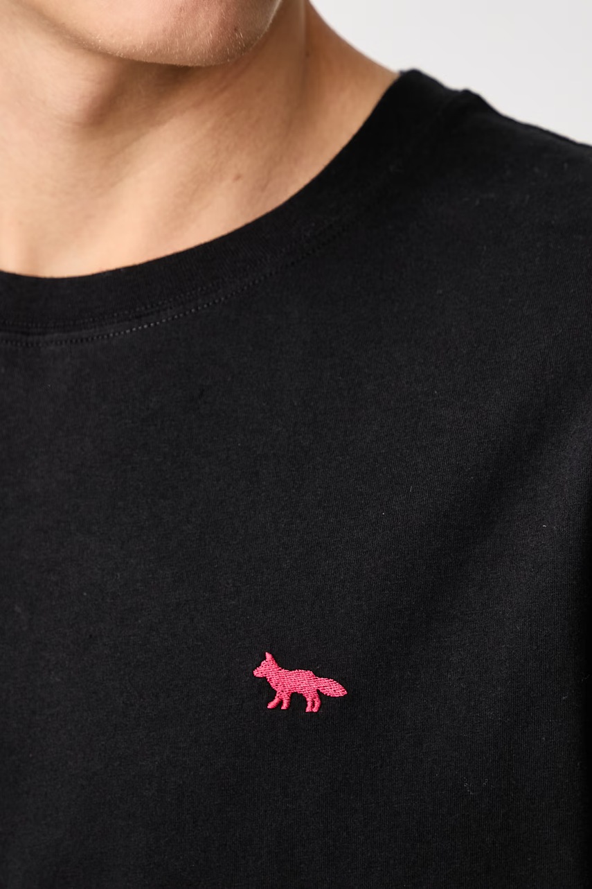 Maison Kitsuné  Red Profile Fox T-shirt bawełniany męski (zdjęcie 6)