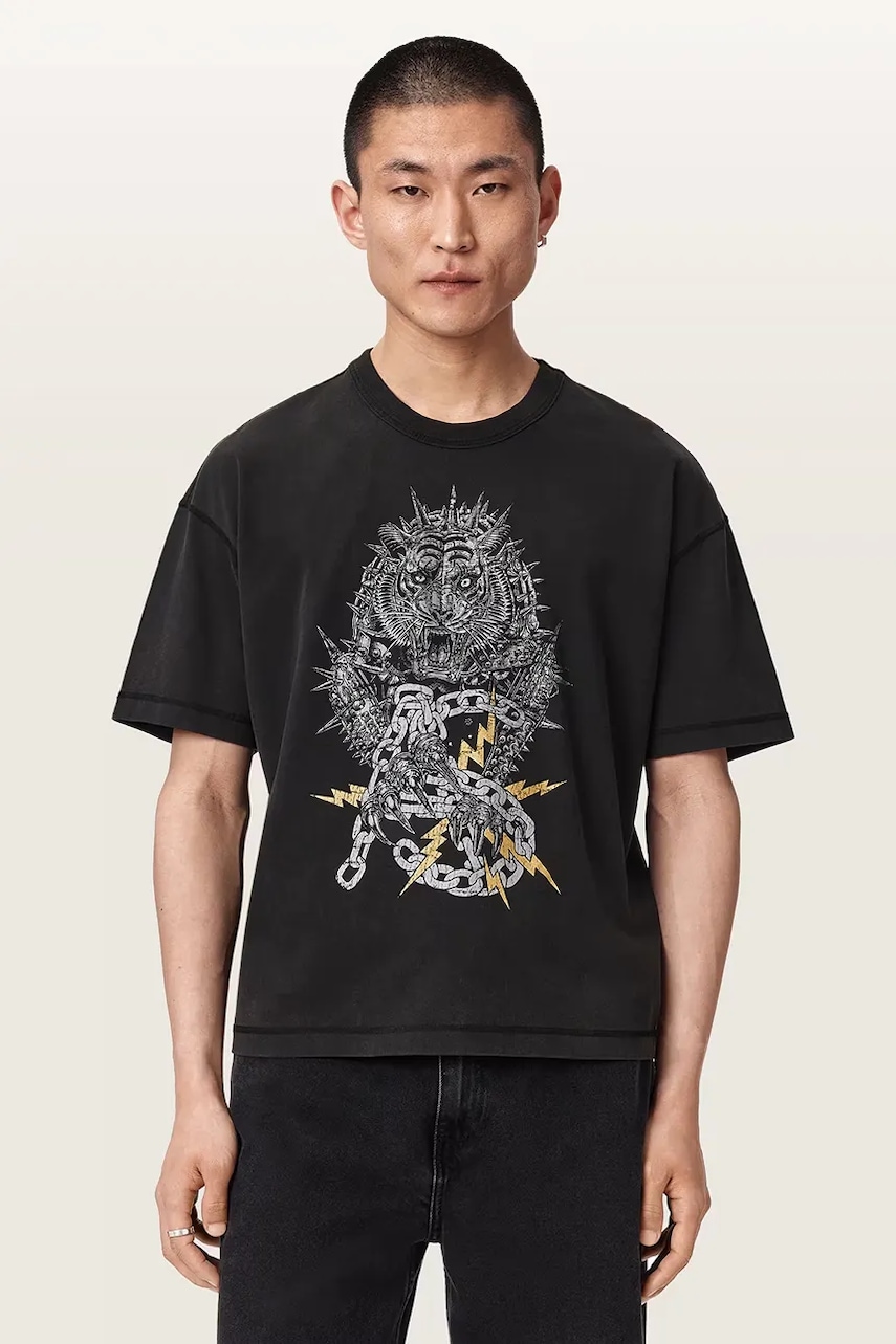 AllSaints  tričko pánske bavlnené IRON TIGER
