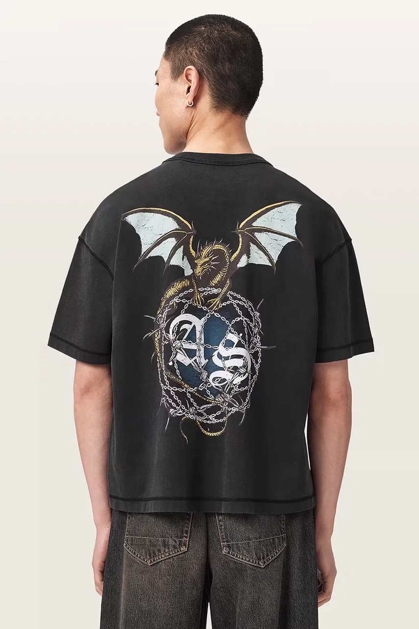 AllSaints  tricou pentru bărbați din bumbac WYVERN