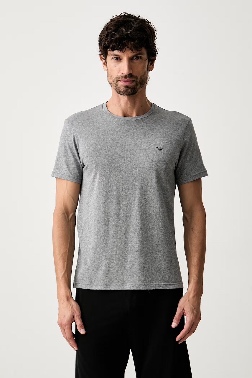 Emporio Armani Underwear T-shirt lounge męski bawełniany z elastanem 2-pack
